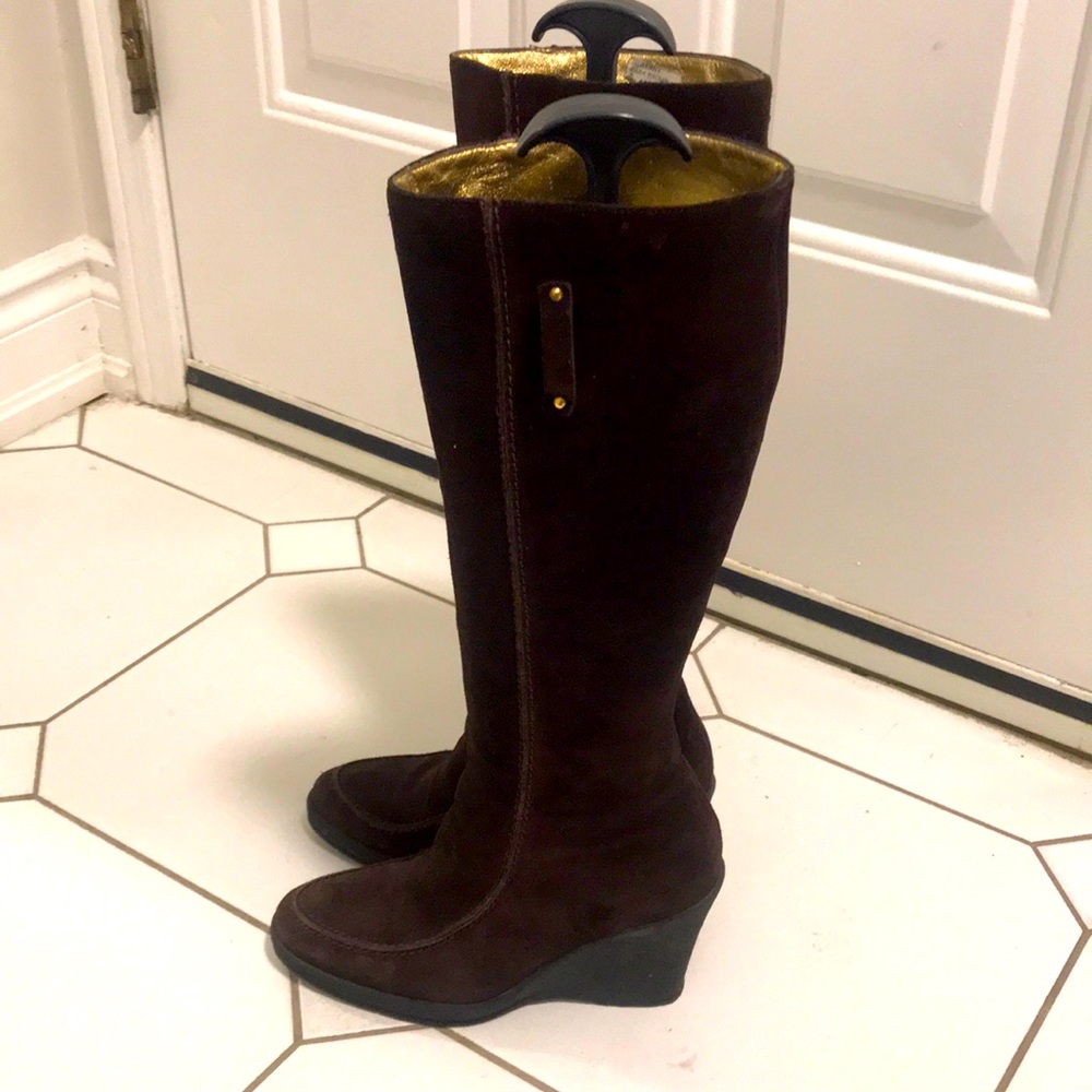 Missoni suede boots with ribbon